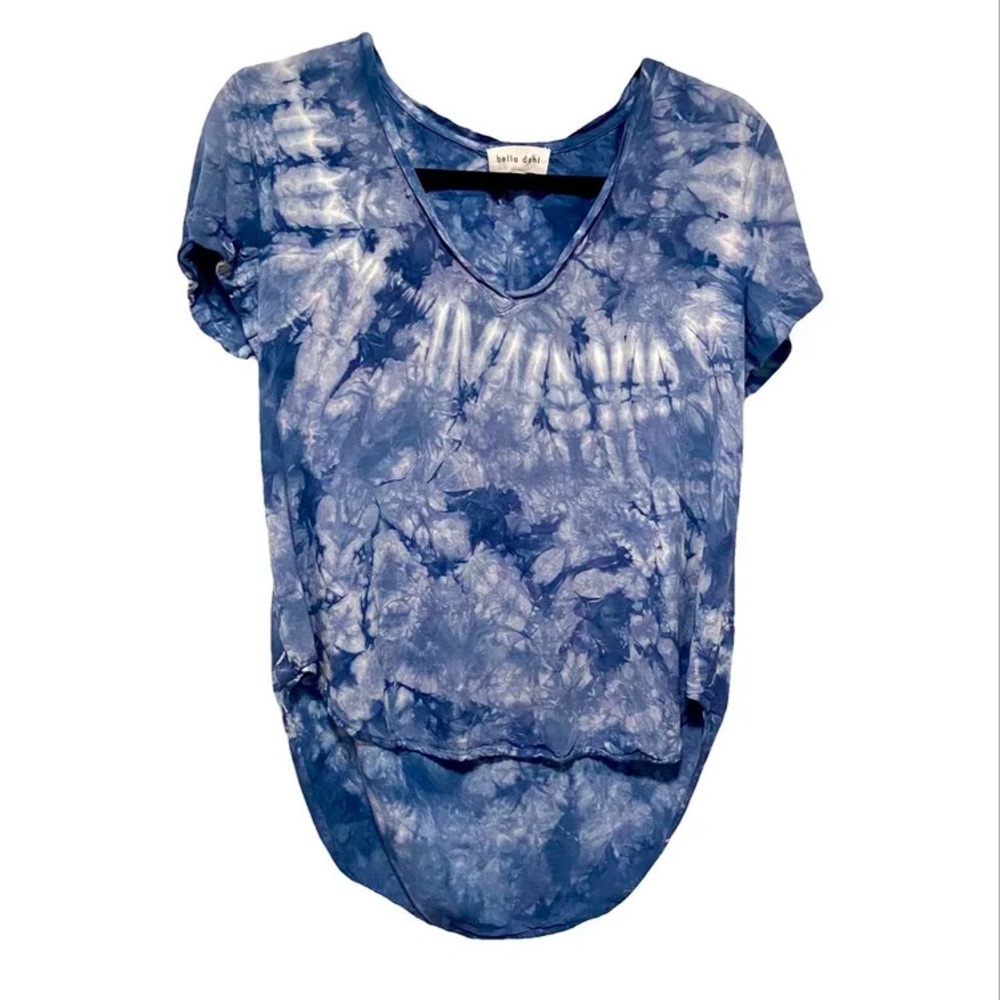 Bella Dahl Indigo Tie-Dye Short Sleeve Top Sz S